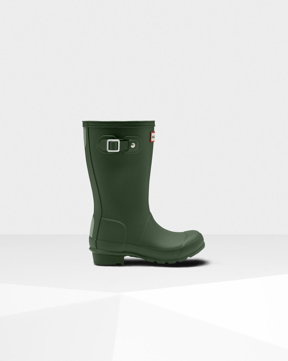 Kids Hunter Original Big - Rain Boots Green - 0138-PWYZQ